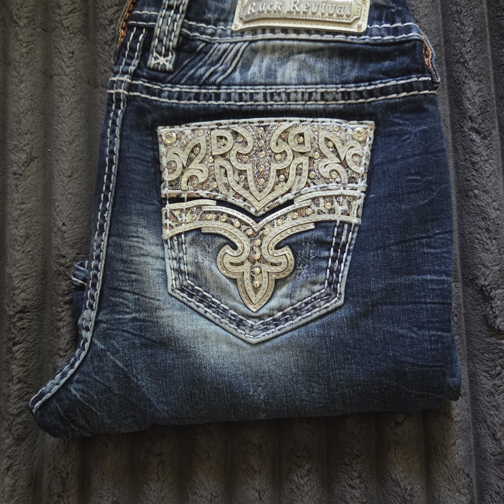 Rock Revival Nuri Curvy Easy Boot Cut Jeans Size 31